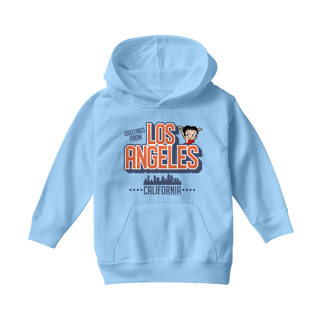 Betty Boop Los Angeles California Kids Hooded Sweatshirt