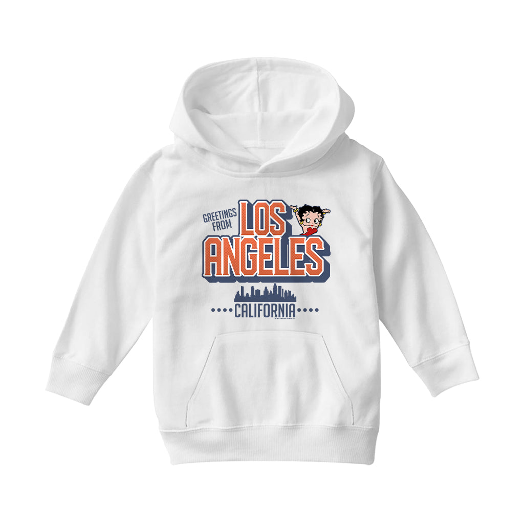 Betty Boop Los Angeles California Kids Hooded Sweatshirt