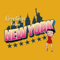 Betty Boop Greetings From New York Kids T-Shirt