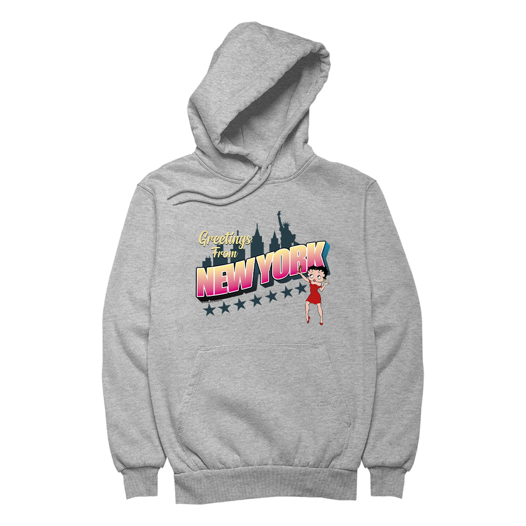 Betty Boop Greetings From New York Men's Hooded Sweatshirt