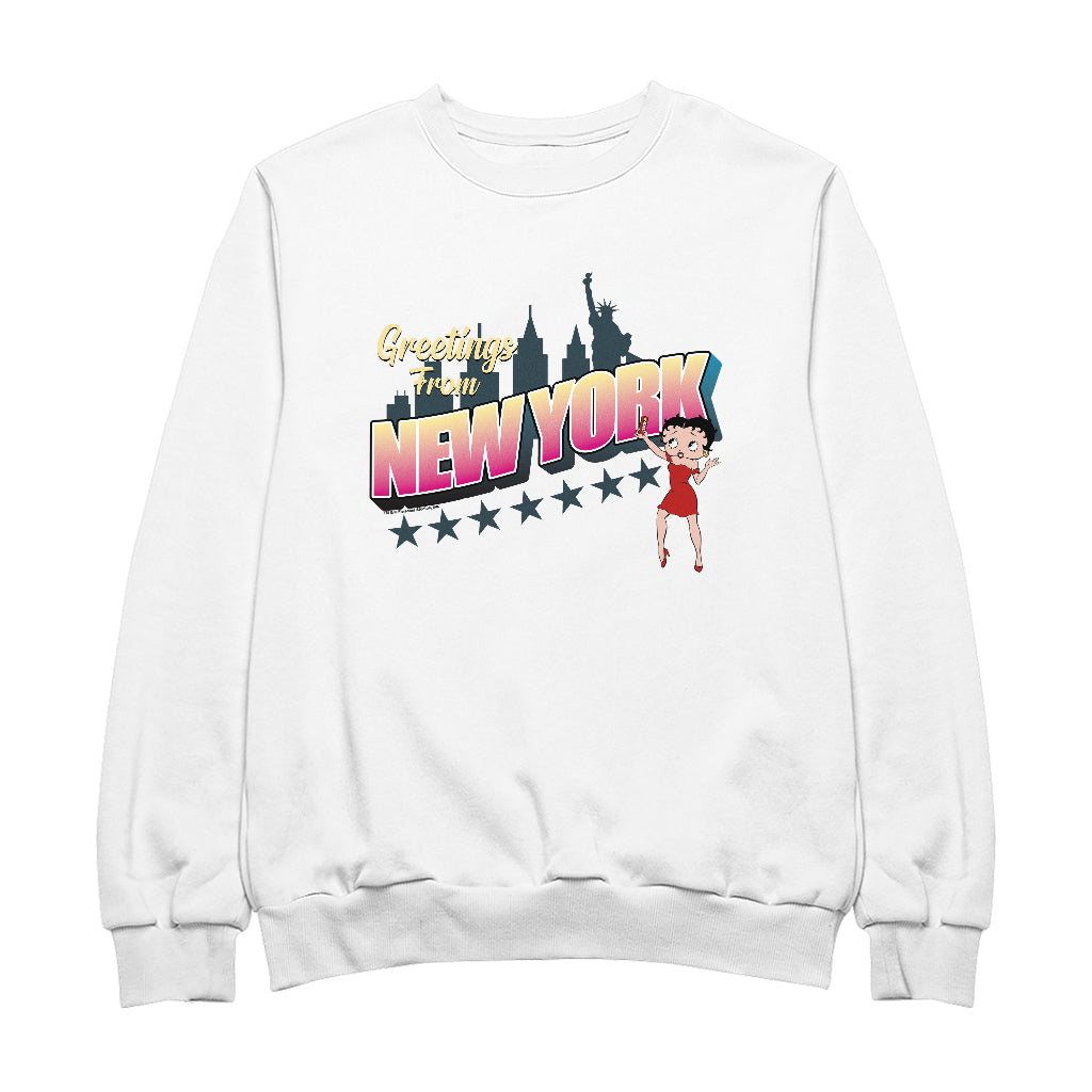 Betty Boop Greetings From New York Men's Sweatshirt