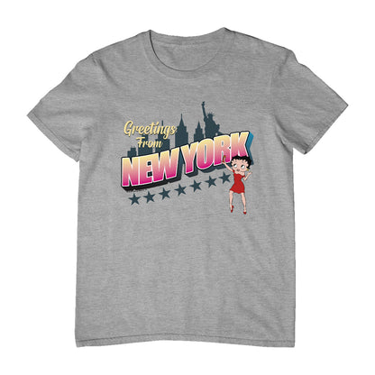 Betty Boop Greetings From New York Men's T-Shirt