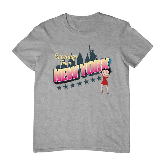Betty Boop Greetings From New York Men's T-Shirt