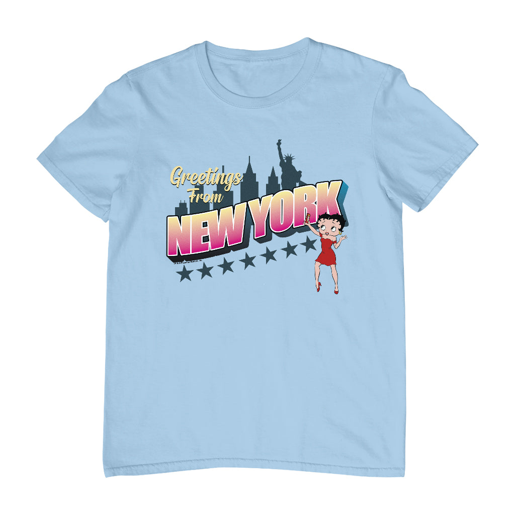 Betty Boop Greetings From New York Men's T-Shirt