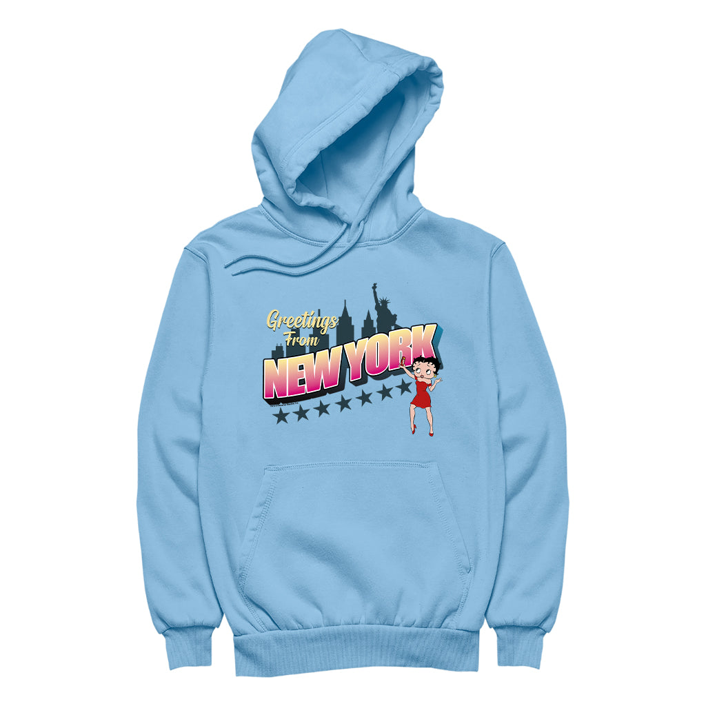 Betty Boop Greetings From New York Women's Hooded Sweatshirt