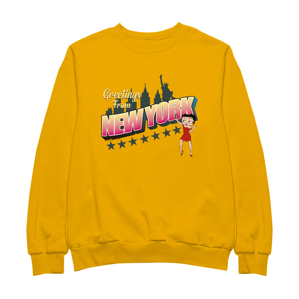 Betty Boop Greetings From New York Women's Sweatshirt