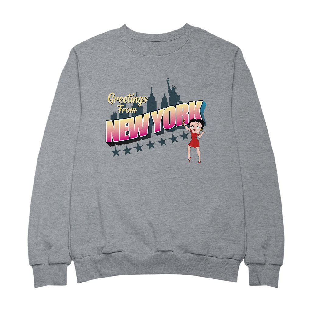 Betty Boop Greetings From New York Women's Sweatshirt