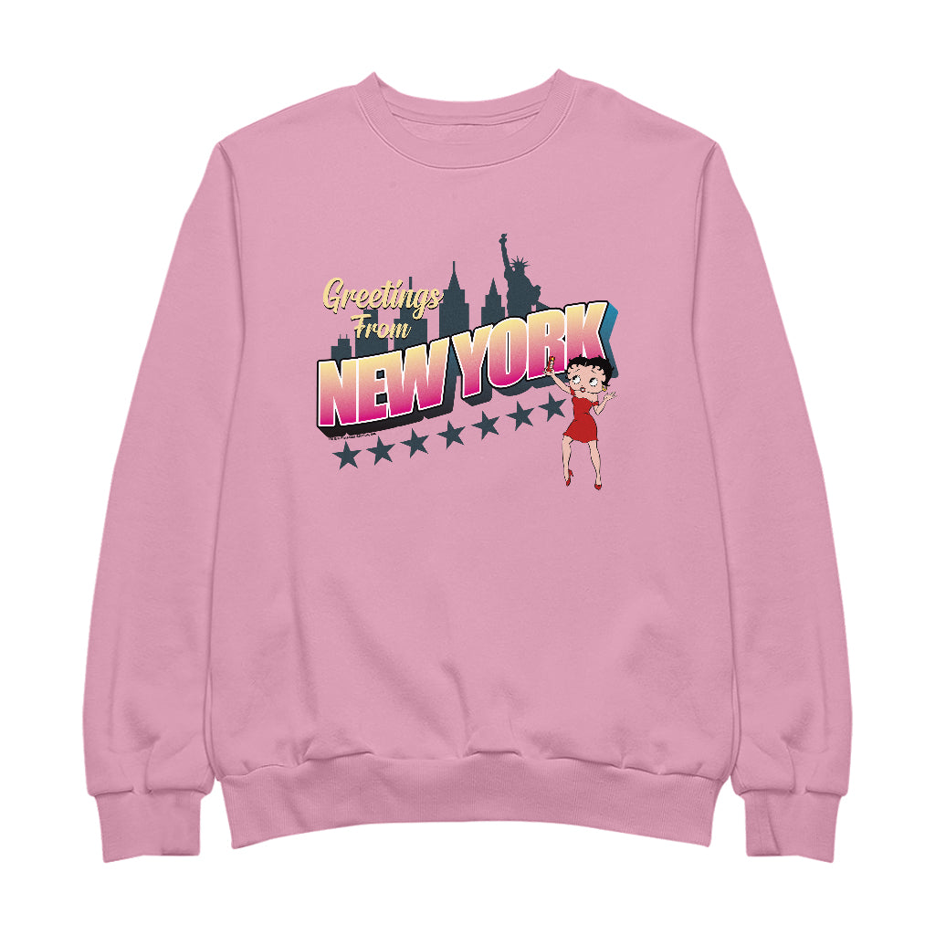 Betty Boop Greetings From New York Women's Sweatshirt