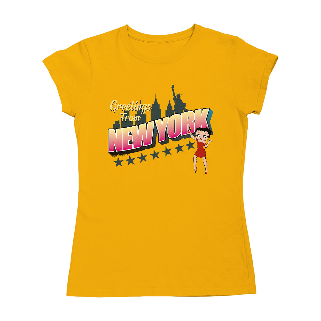 Betty Boop Greetings From New York Women's T-Shirt