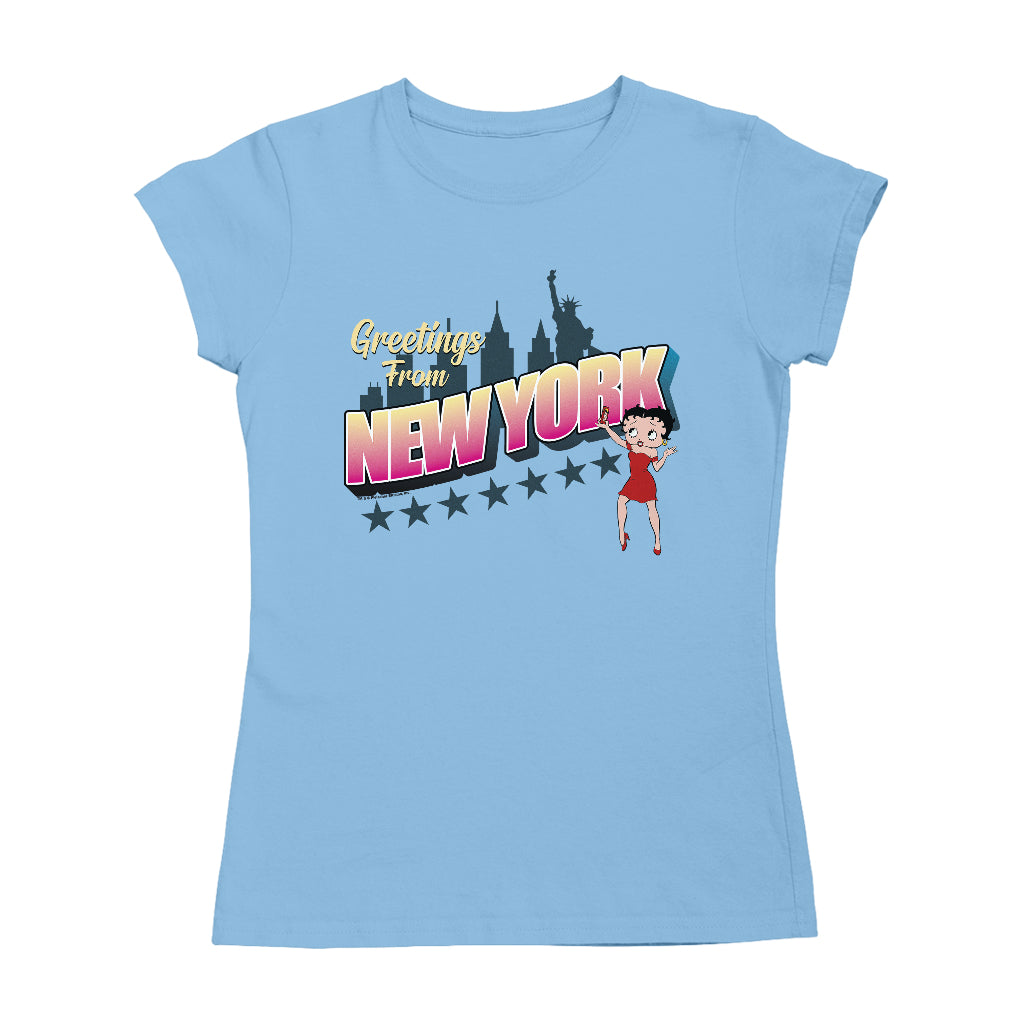 Betty Boop Greetings From New York Women's T-Shirt