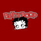 Betty Boop Red Lips Face And Logo Men's Hooded Sweatshirt