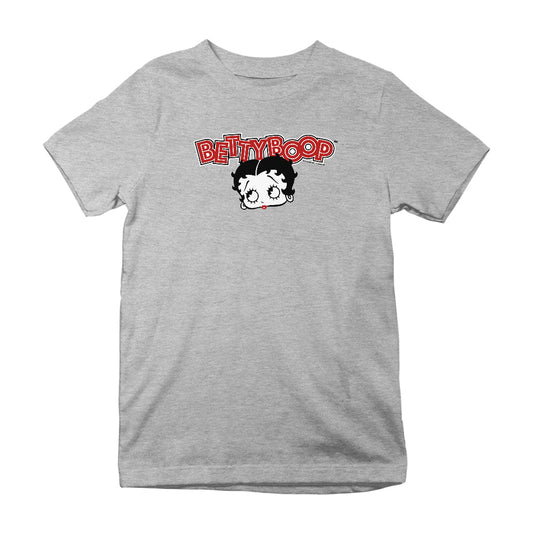 Betty Boop Red Lips Face And Logo Kids T-Shirt