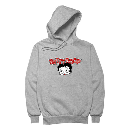 Betty Boop Red Lips Face And Logo Men's Hooded Sweatshirt