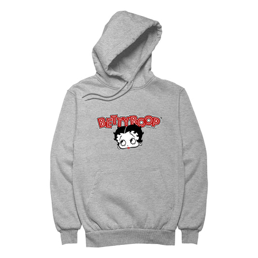Betty Boop Red Lips Face And Logo Men's Hooded Sweatshirt