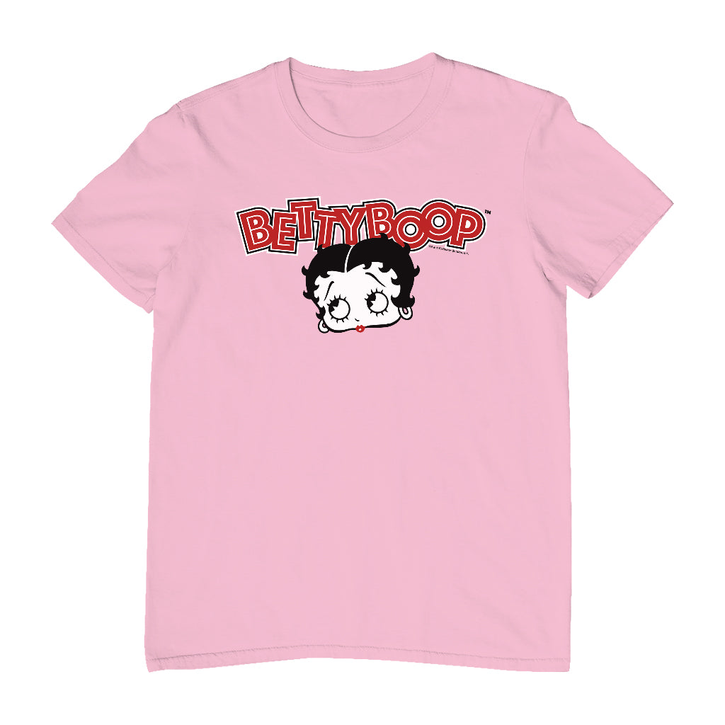 Betty Boop Red Lips Face And Logo Men's T-Shirt