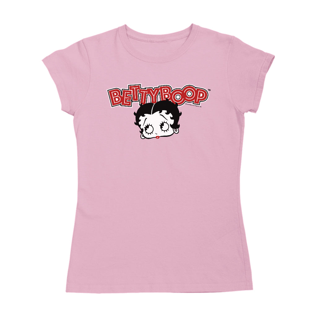 Betty Boop Red Lips Face And Logo Women's T-Shirt