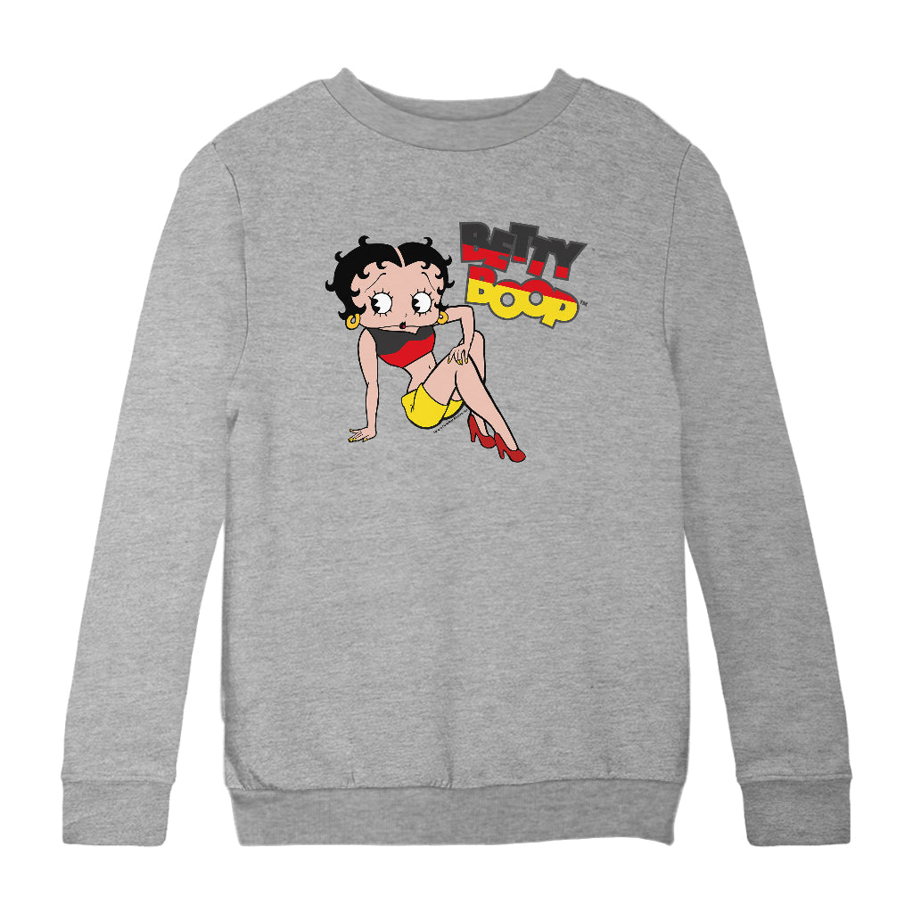 Betty Boop German Flag Clothing Kids Sweatshirt