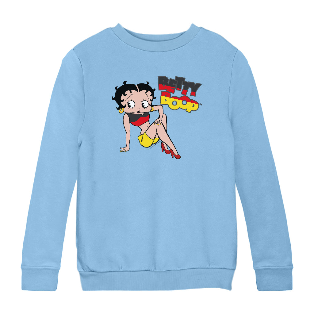Betty Boop German Flag Clothing Kids Sweatshirt