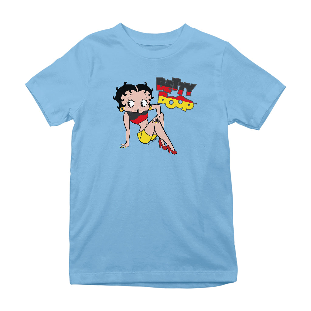 Betty Boop German Flag Clothing Kids T-Shirt