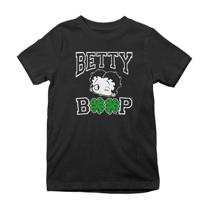 Betty Boop Four Leaf Clovers St Patrick's Day Kids T-Shirt