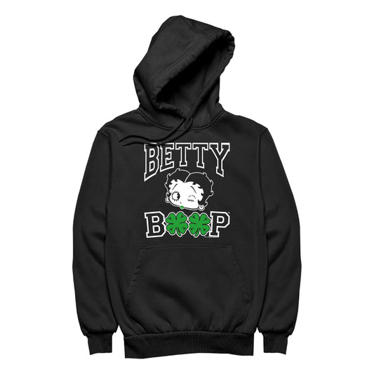 Betty Boop Four Leaf Clovers St Patrick's Day Women's Hooded Sweatshirt