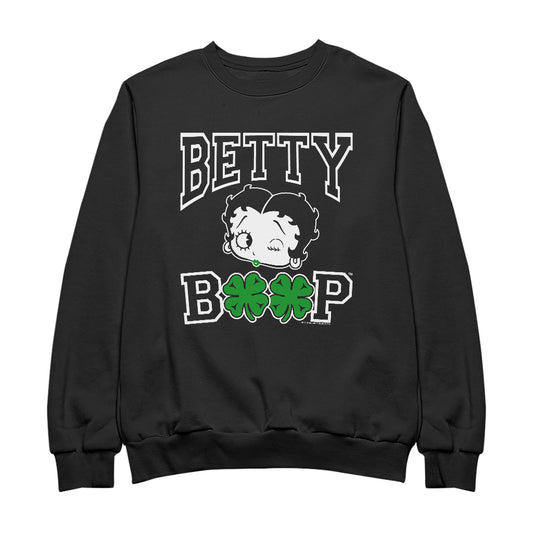 Betty Boop Four Leaf Clovers St Patrick's Day Women's Sweatshirt