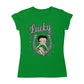 Betty Boop St Patrick's Day Lucky Horseshoe With Cloves Women's T-Shirt