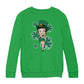 Betty Boop St Patrick's Day Green Dress and Hat Kids Sweatshirt