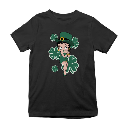 Betty Boop St Patrick's Day Green Dress and Hat Kids T-Shirt