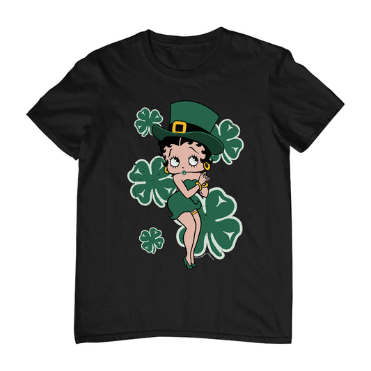 Betty Boop St Patrick's Day Green Dress and Hat Men's T-Shirt