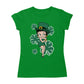 Betty Boop St Patrick's Day Green Dress and Hat Women's T-Shirt