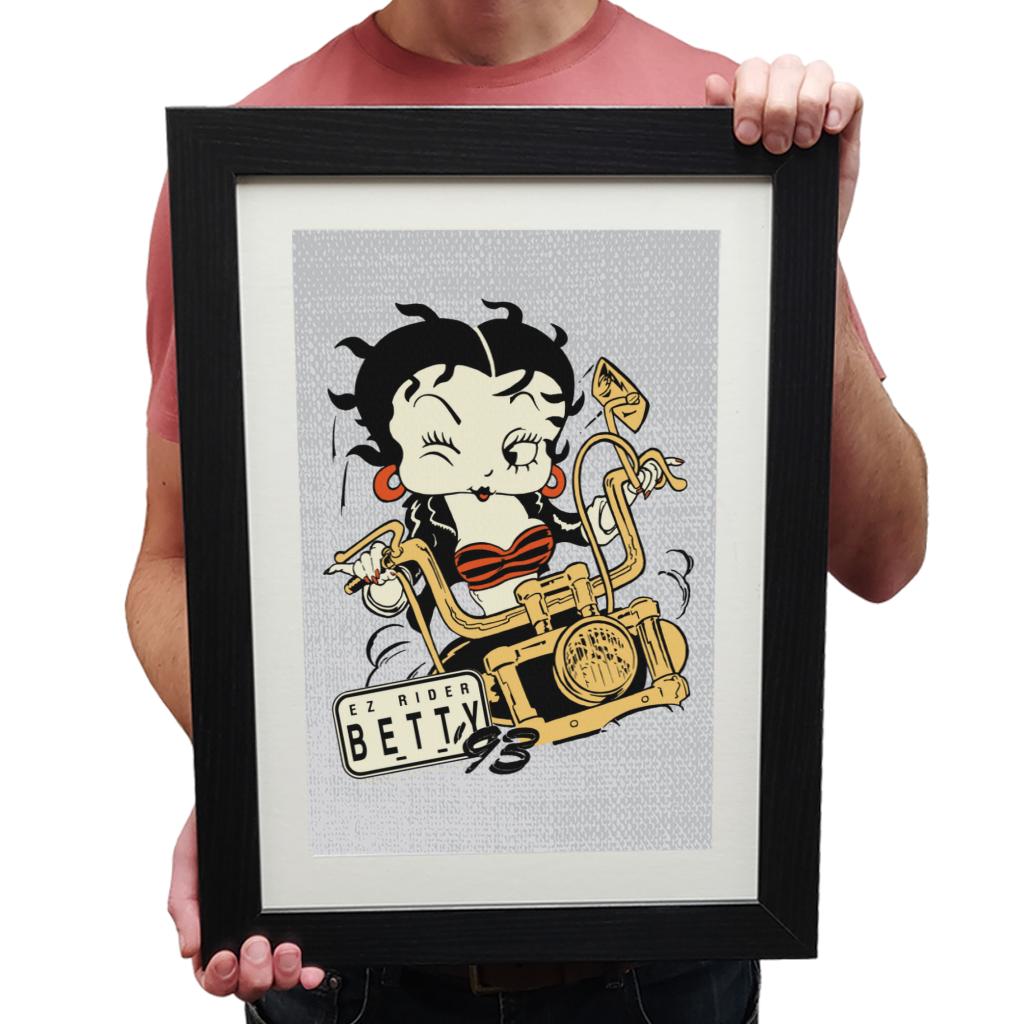 Betty Boop Ez Rider Betty Framed Print