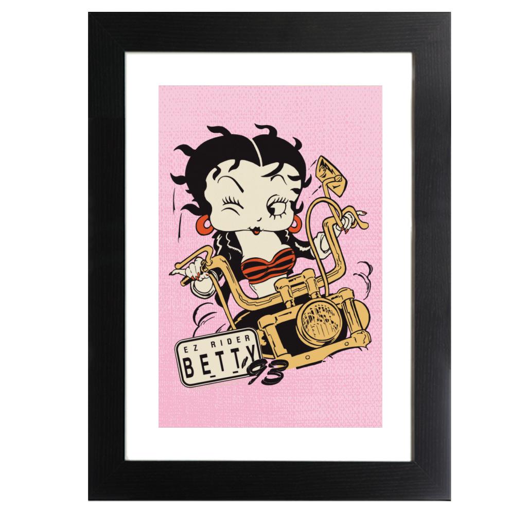 Betty Boop Ez Rider Betty Framed Print