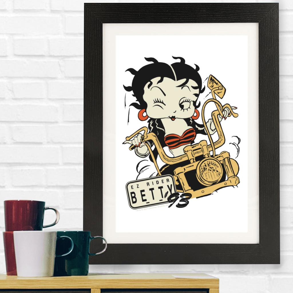Betty Boop Ez Rider Betty Framed Print