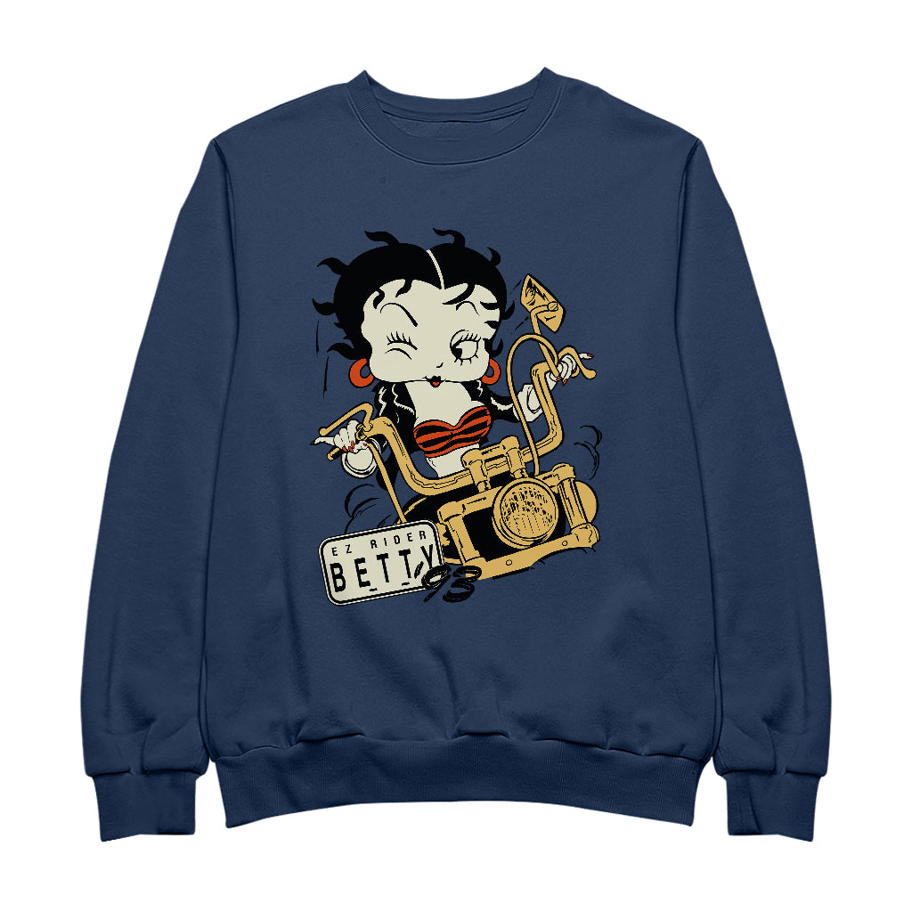 Betty Boop Ez Rider Betty Men's Sweatshirt