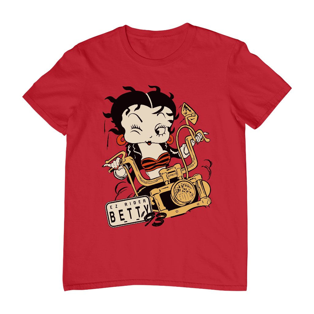 Betty Boop Ez Rider Betty Men s T Shirt