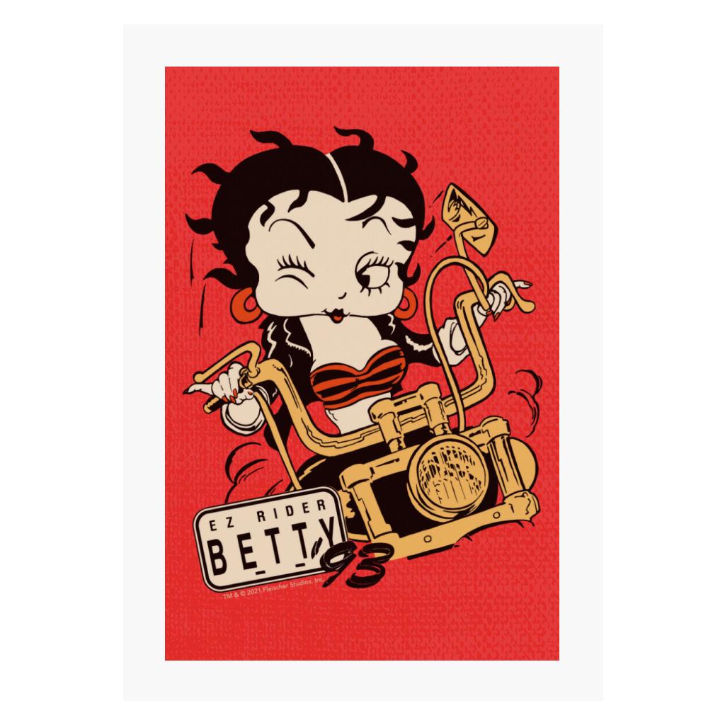 Betty Boop Ez Rider Betty A4 Print
