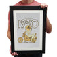 Betty Boop Established 1930 Golden Bike Framed Print