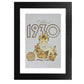 Betty Boop Established 1930 Golden Bike Framed Print