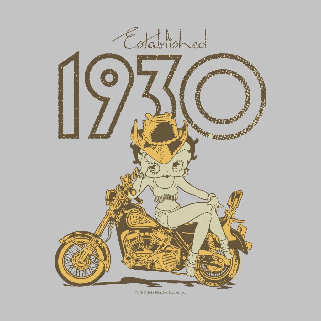 Betty Boop Established 1930 Golden Bike Framed Print