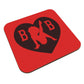 Betty Boop B B Silhouette Love Heart Coaster