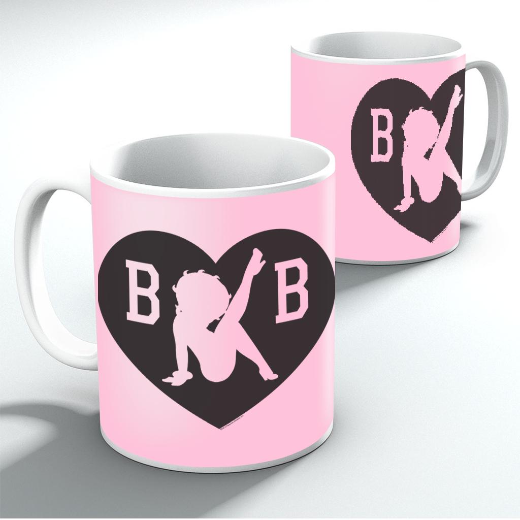 Betty Boop B B Silhouette Love Heart Mug