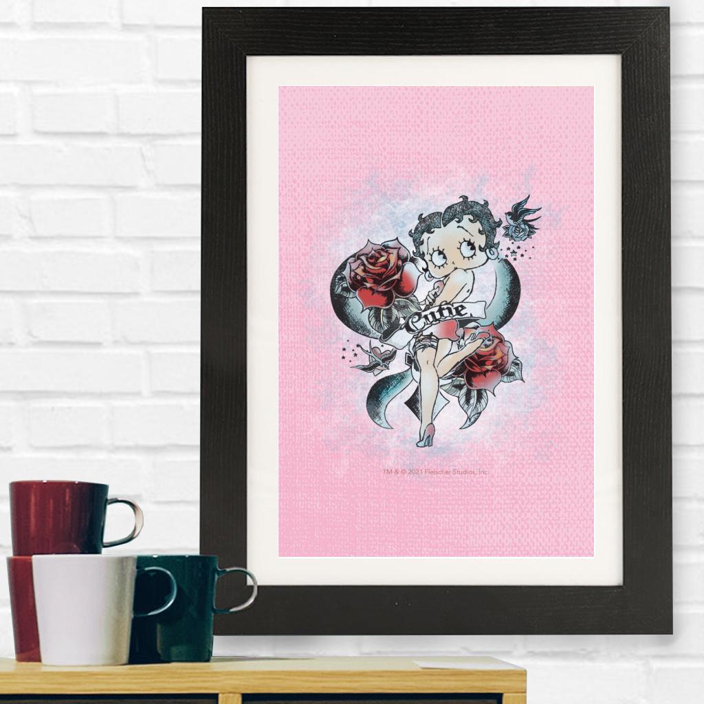 Betty Boop Roses Cutie Framed Print