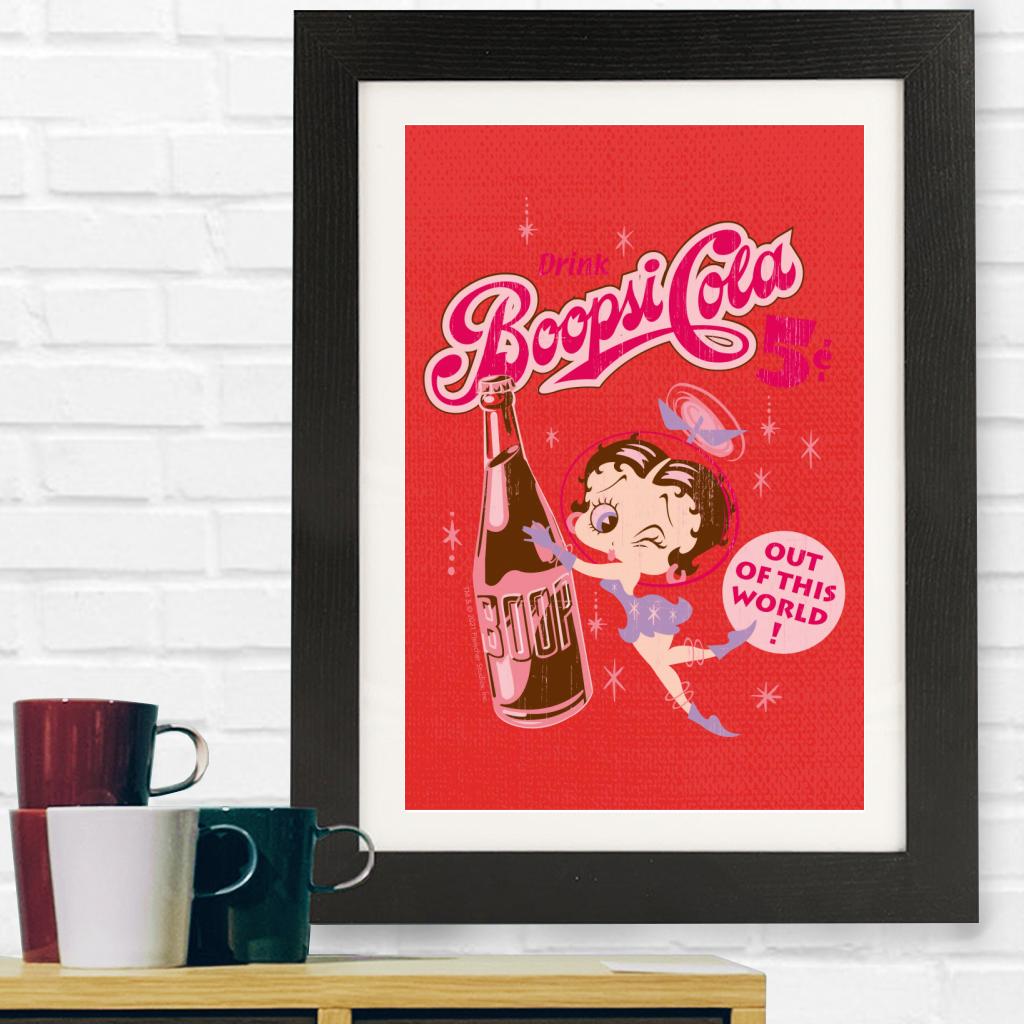 Betty Boop Drink Boopsi Cola Framed Print