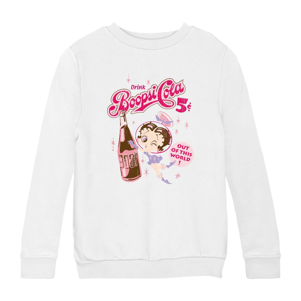 Betty Boop Drink Boopsi Cola Kids Sweatshirt