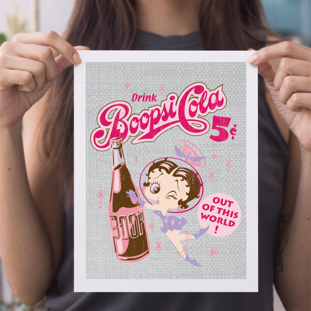 Betty Boop Drink Boopsi Cola A4 Print