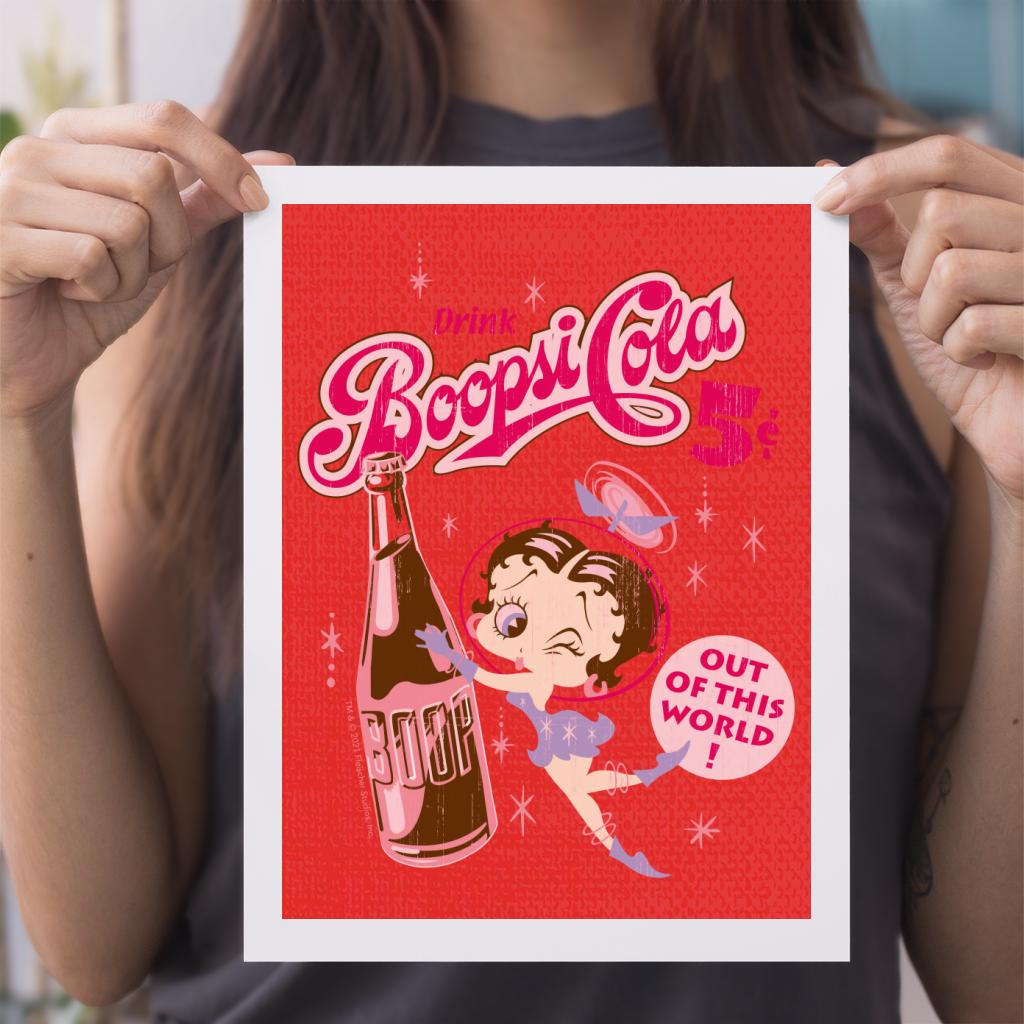 Betty Boop Drink Boopsi Cola A4 Print