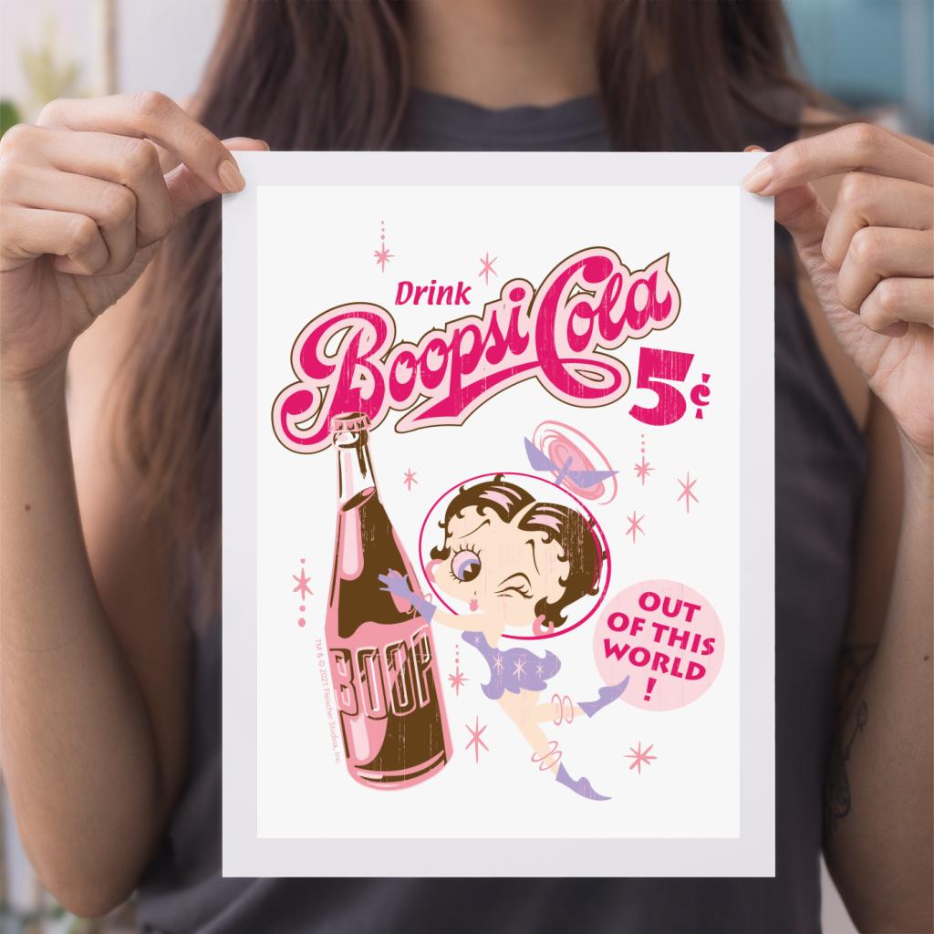 Betty Boop Drink Boopsi Cola A4 Print