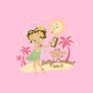 Betty Boop Bettys Coconut Suntan Oil A4 Print