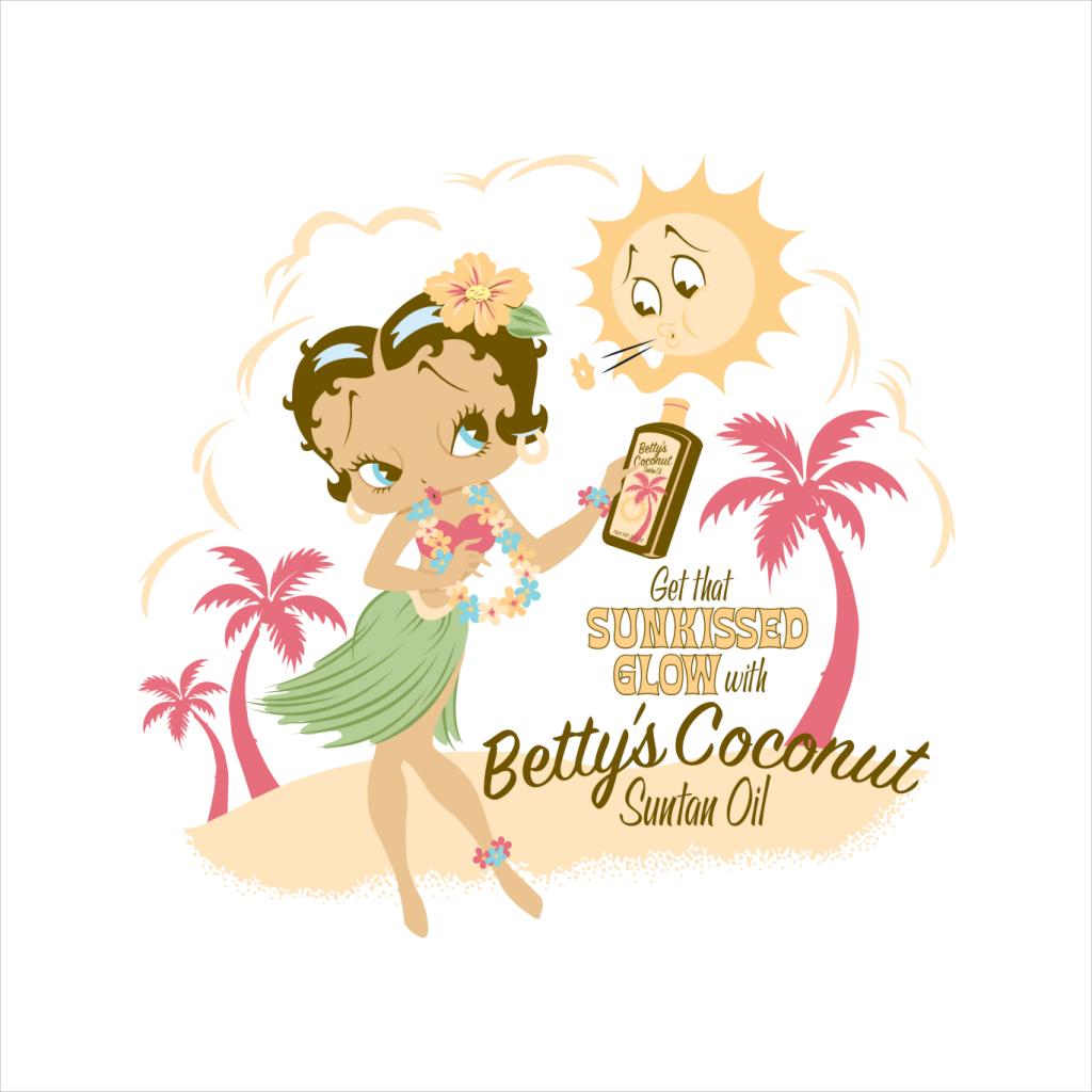 Betty Boop Bettys Coconut Suntan Oil Kids Hooded Sweatshirt